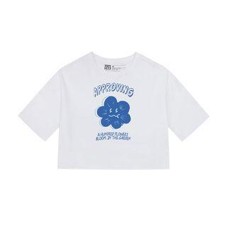 Short Sleeve Round Neck Flower Print T-shirt (various Designs)