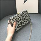 Leopard Chain Strap Clutch