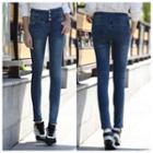 High Waist Washed Skinny Jeans