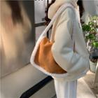 Fluffy Strap Shoulder Bag Brown - One Size