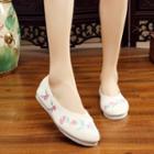 Embroidered Linen Flats