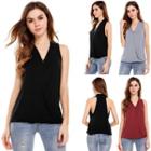 Sleeveless V Neck Top