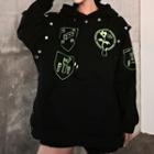 Detachable Sleeve Embroidered Hoodie