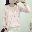Floral Knit Pullover
