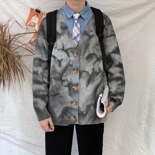 Tie-dyed Loose-fit Cardigan