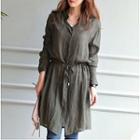 Drawstring Shirtdress