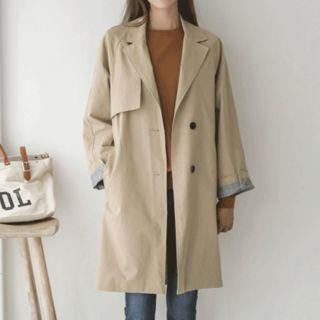 Flap-front Single-breasted Coat