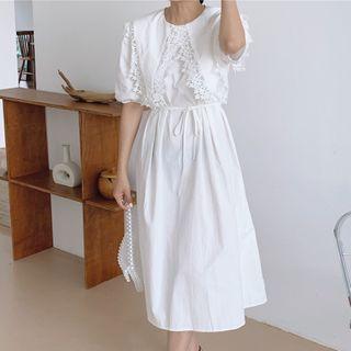 Sailor Collar Puff Sleeve Dress