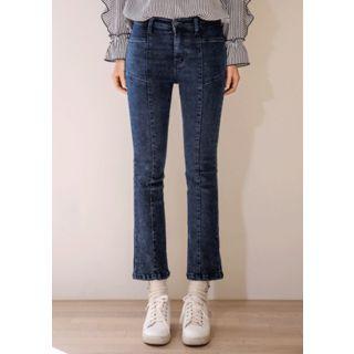 Seam-trim Semi Boot-cut Jeans