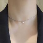 925 Sterling Silver Necklace Xl0472 - Platinum - One Size