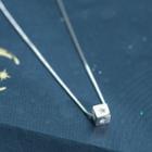 Star Cube Pendant Sterling Silver Necklace