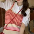 Short-sleeve Shirt / Spaghetti Strap Knit Top