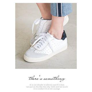 Lace-up Color-block Sneakers