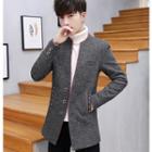Collarless Buttoned Jacket