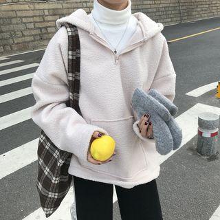 Half-zip Hoodie Almond - One Size