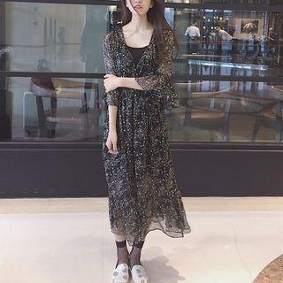 Set: See-through Chiffon Dress + Inner