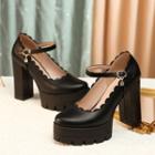 Platform Block-heel Mary Jane Shoes