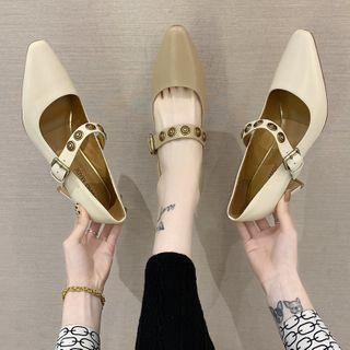 Pointy-toe Chunky Heel Mary Jane Pumps