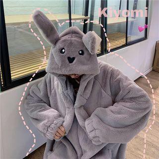 Rabbit Hood Fleece Jacket