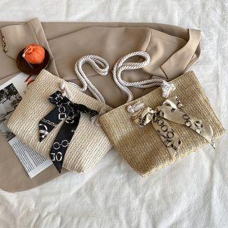 Woven Silk Scarf Tote Bag