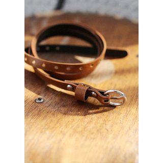 Slim Faux-leather Belt