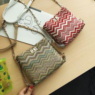 Pattern Woven Crossbody Bag