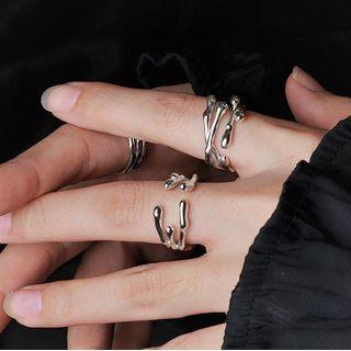 Irregular Layered Sterling Silver Ring (various Designs)