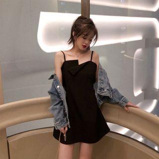 Asymmetric Spaghetti Strap Mini Dress