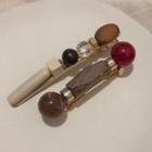 Wooden Block Acrylic Bead Hair Clip (various Designs)
