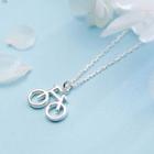 925 Sterling Silver Bicycle Pendant Necklace