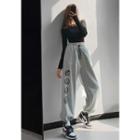 Smiley-face Loose-fit Sweatpants