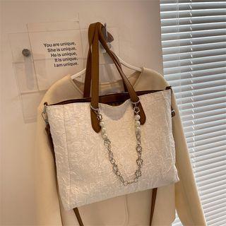Chained Shirred Tote Bag