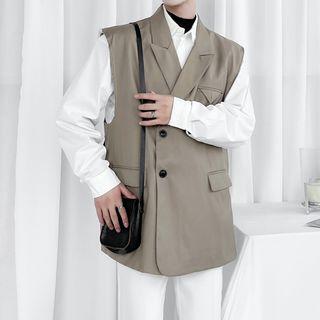Single Breasted Lapel Vest