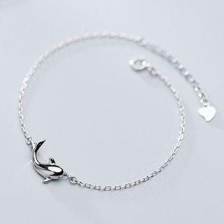 925 Sterling Silver Dolphin Bracelet As Shown In Figure - One Size