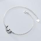 925 Sterling Silver Dolphin Bracelet As Shown In Figure - One Size