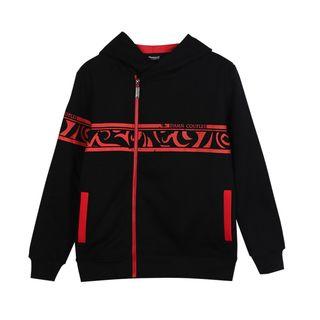Flaming Fire Force Printed Hooded Zip Jacket