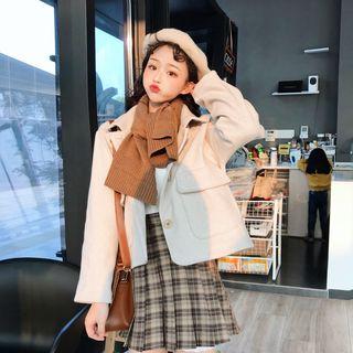 Single-breasted Jacket / Plaid Pleated Skirt