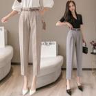 High-waist Plaid Dress Pants