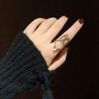 Alloy Wirework Open Ring Gold - One Size