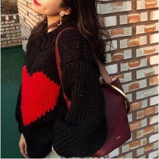 Heart Knitted Pullover