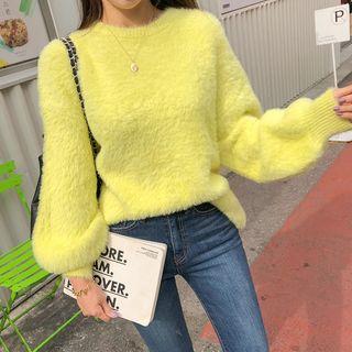 Vivid Color Fluffy Sweater