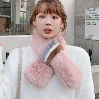 Colour Block Chenille Scarf