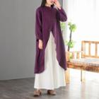Long-sleeve Button-front Tunic