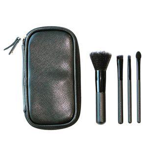Aritaum - Portable Brush Set: Portable Makeup Brush Bag 1pc + Facial Powder Brush 1pc + Eyeshadow Brush 1pc + Facial Foundation (liquid) Brush 1pc + Lip Makeup Brush 1pc 5pcs