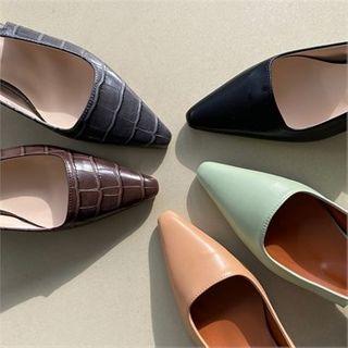 Pointy-toe Sling-back Pumps 2 Designs