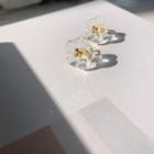 Faux Crystal Flower / Bead Earring