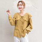 Ruffled Collar Shirt
