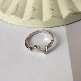 925 Sterling Silver Irregular Open Ring E65 - Irregular Ring - One Size
