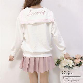 Embroidered Hoodie / Pleated Skirt