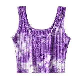 Dye Print Cropped Tank Top
